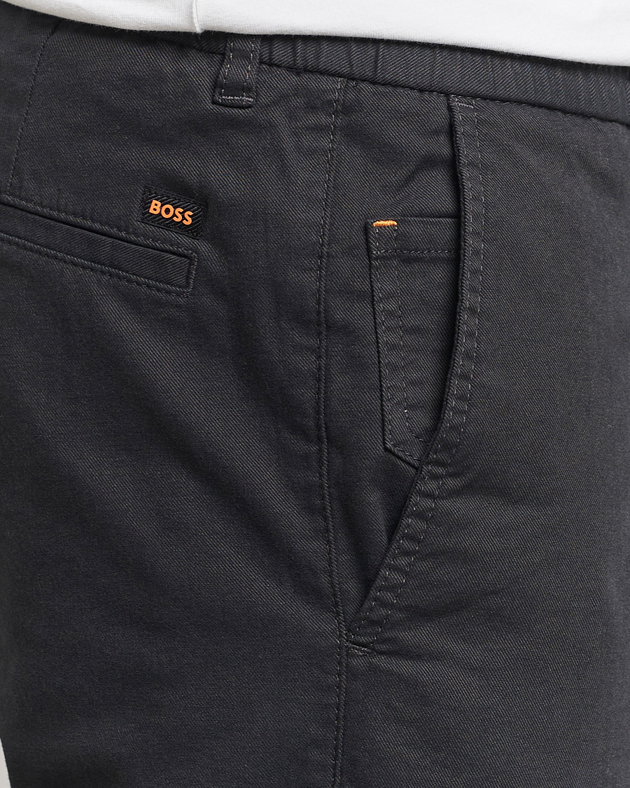 Herren | Hosen | BOSS ORANGE | Tapered Drawstring Trousers Black