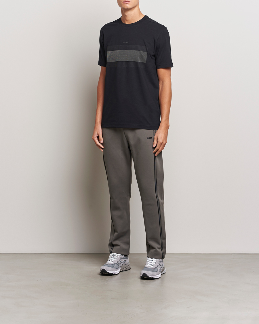 Herren | T-Shirts | BOSS GREEN | Graphic Crew Neck T-Shirt Black