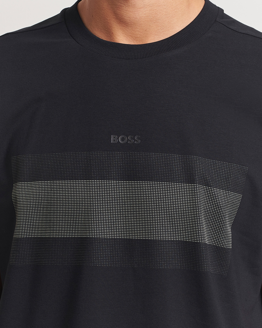 Herren | T-Shirts | BOSS GREEN | Graphic Crew Neck T-Shirt Black
