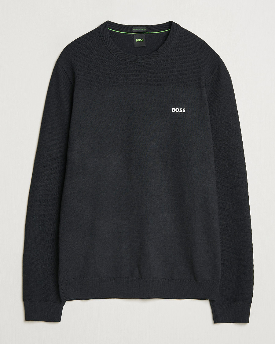 Herren | Pullover | BOSS GREEN | Momentum Knitted Crew Neck Dark Blue