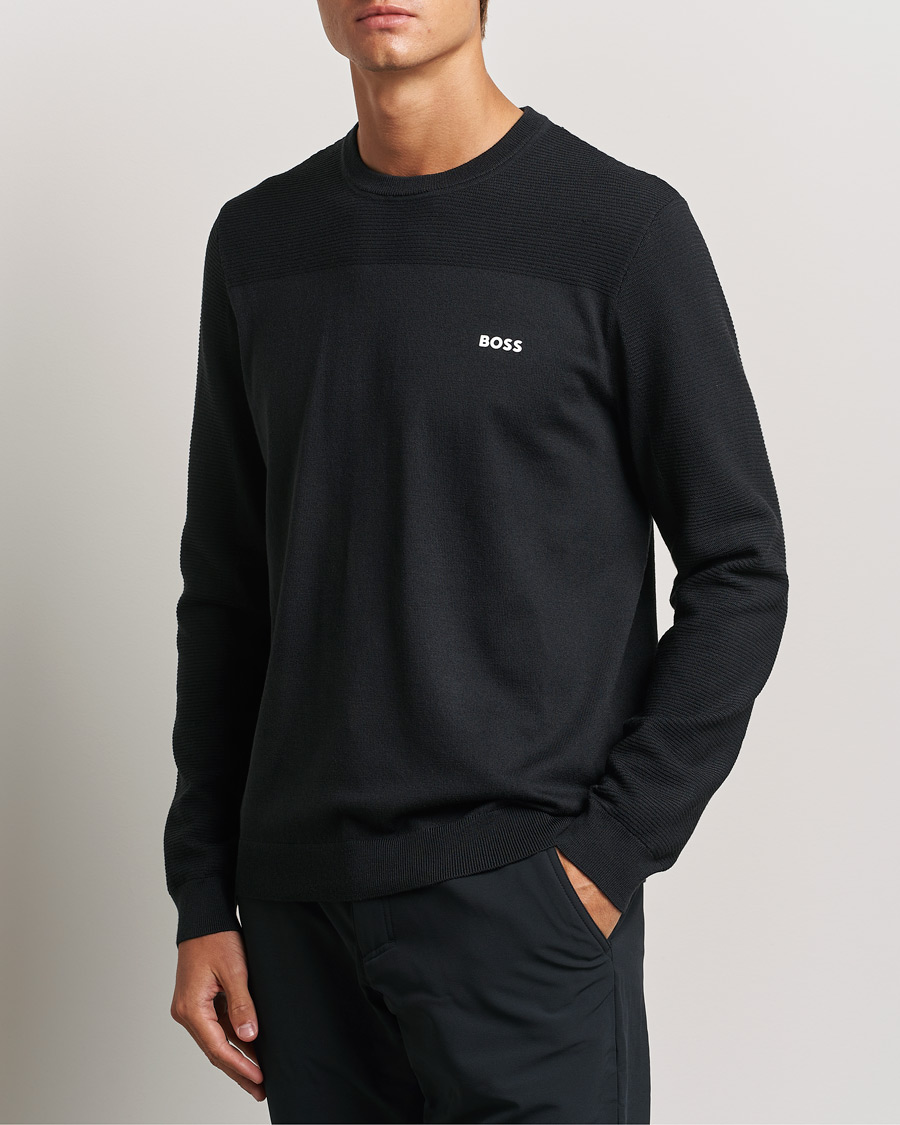 Herren | Pullover | BOSS GREEN | Momentum Knitted Crew Neck Dark Blue