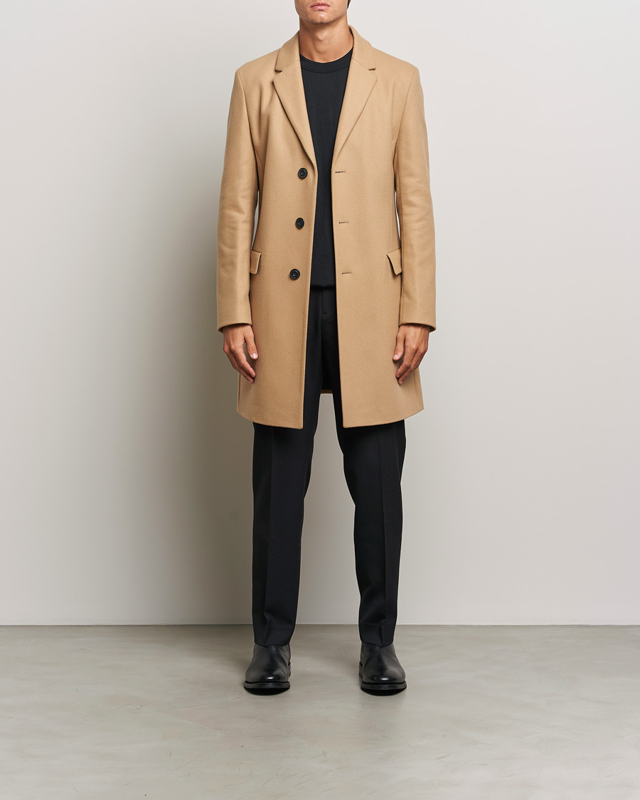 Herren | Jacken | HUGO | Migor Wool Coat Medium Beige