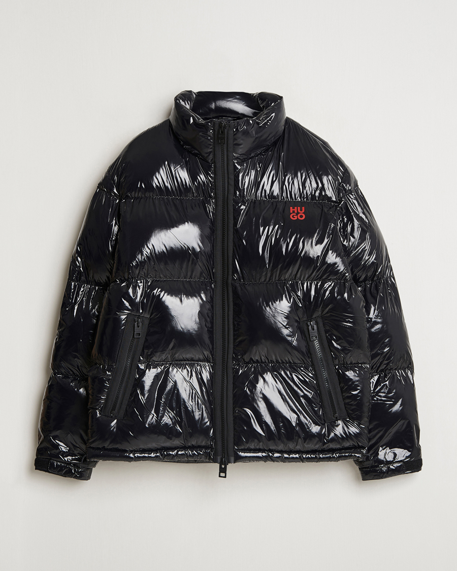 Herren | Jacken | HUGO | Biron Glossy Down Jacket Black