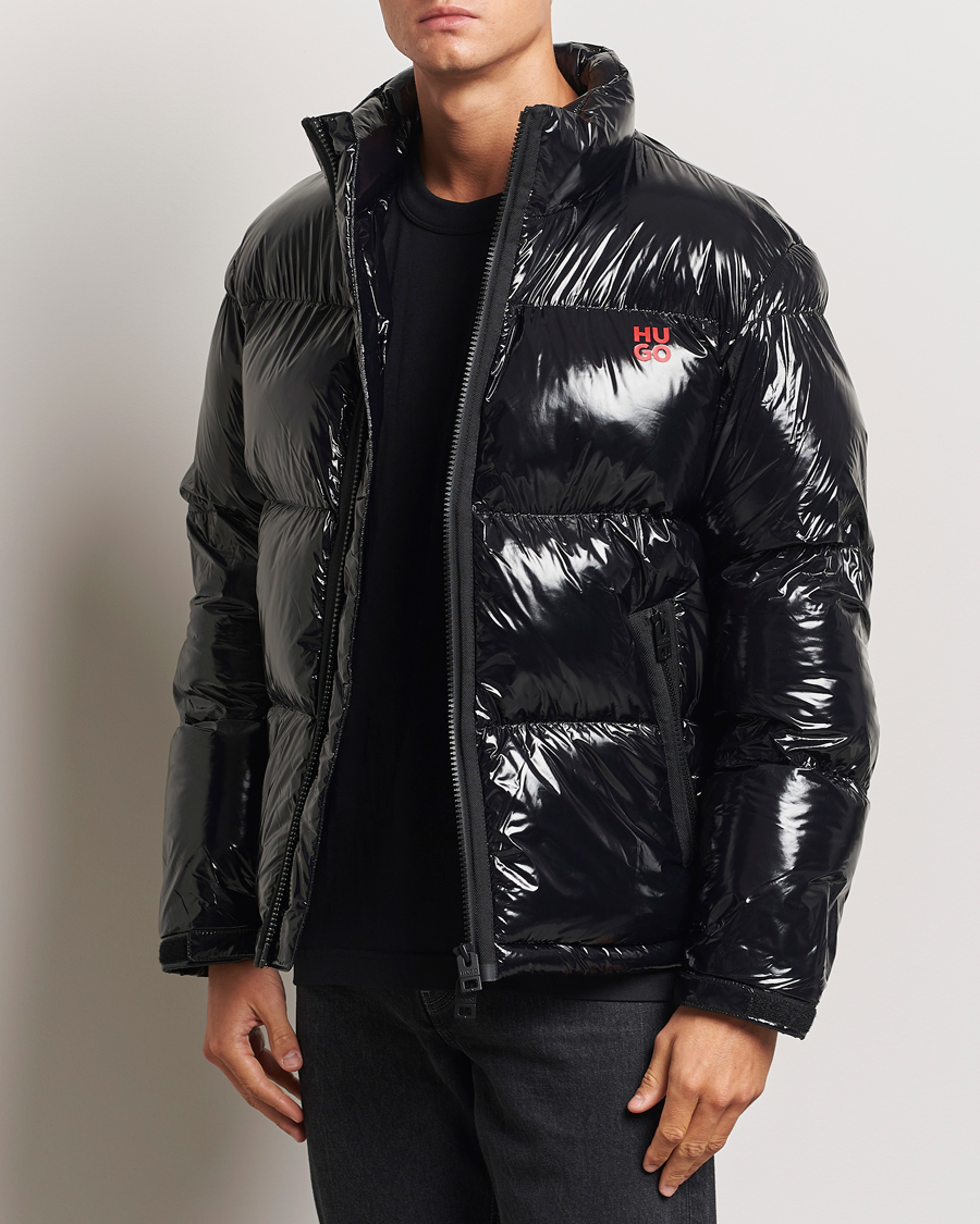 Herren | Jacken | HUGO | Biron Glossy Down Jacket Black