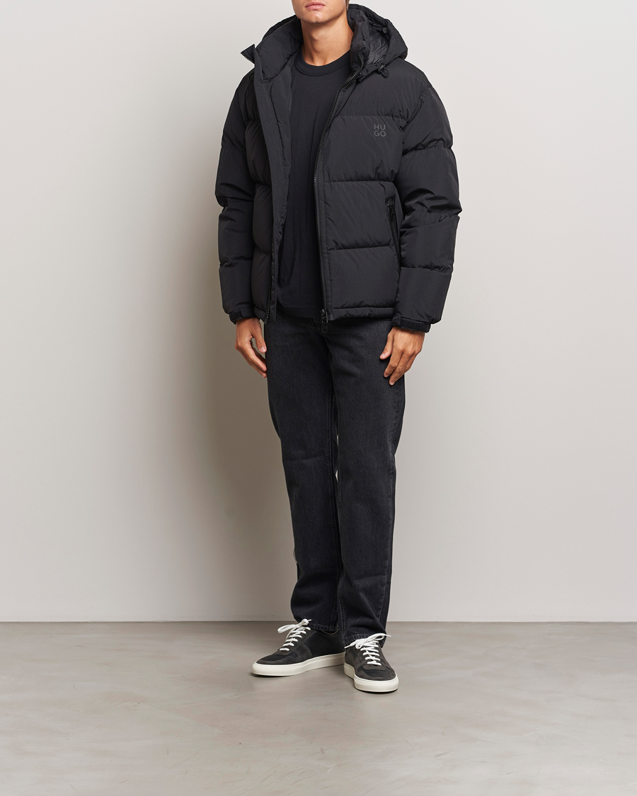 Herren | Jacken | HUGO | Bironto Hooded Puffer Jacket Black