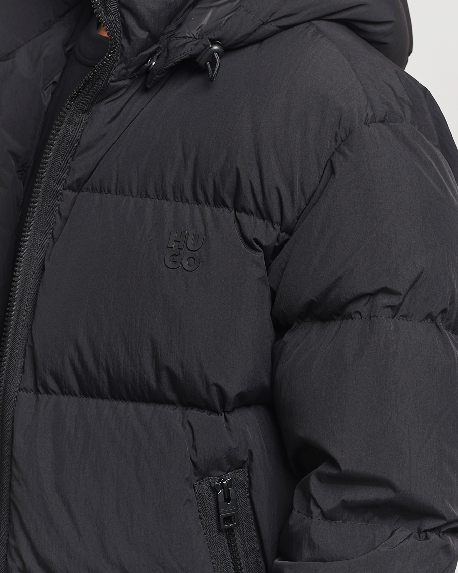 Herren | Jacken | HUGO | Bironto Hooded Puffer Jacket Black