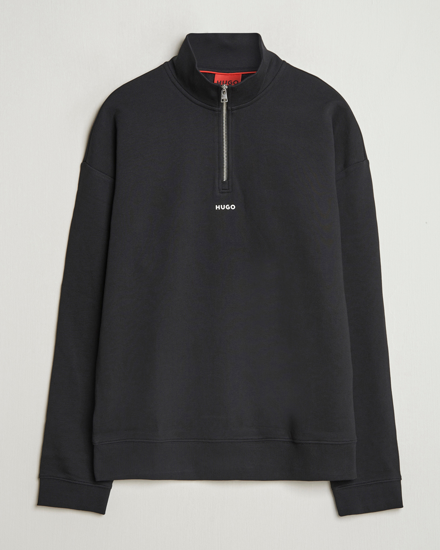 Herren | Pullover | HUGO | Durty Half Zip Sweatshirt Black