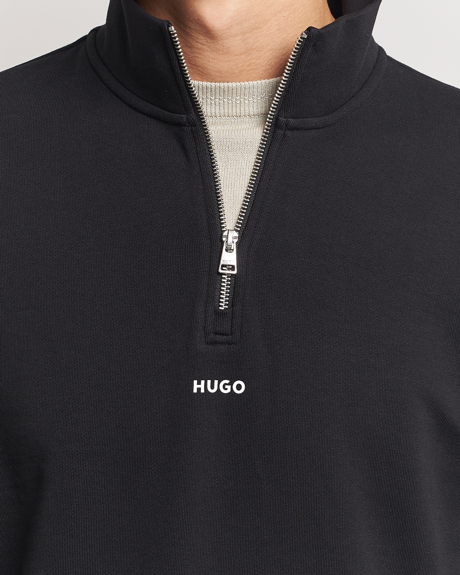 Herren | Pullover | HUGO | Durty Half Zip Sweatshirt Black