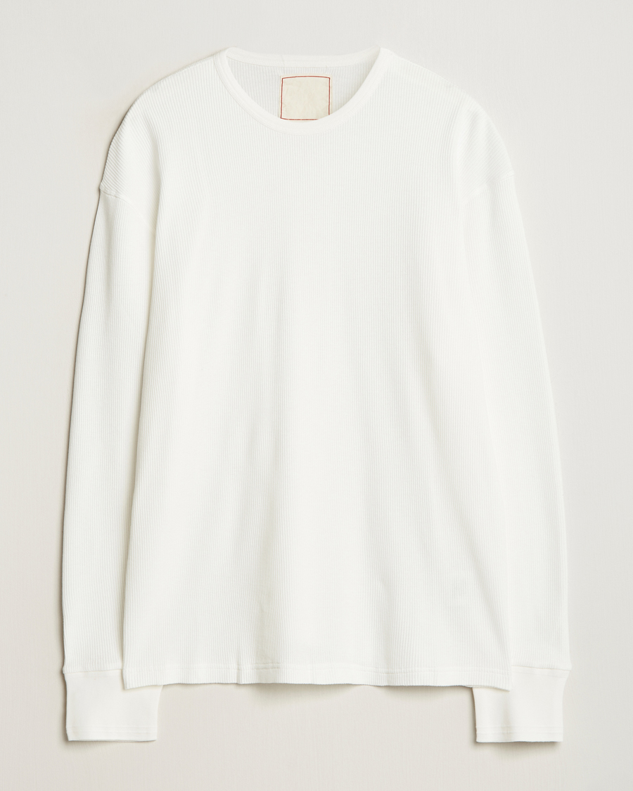 Herren | Pullover | Jeanerica | Jean Waflle Texture Sweater Natural White