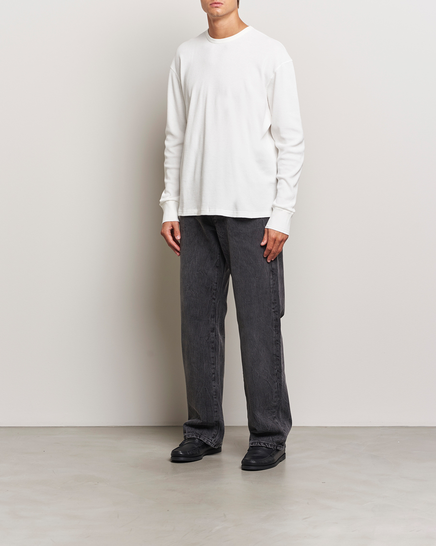 Herren | Pullover | Jeanerica | Jean Waflle Texture Sweater Natural White
