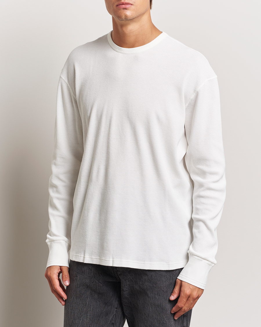Herren | Pullover | Jeanerica | Jean Waflle Texture Sweater Natural White