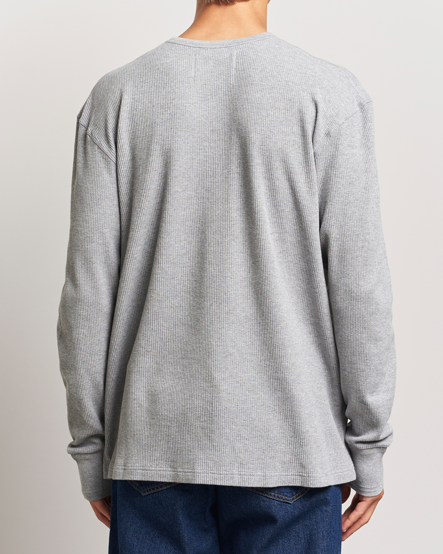 Herren | Pullover | Jeanerica | Jean Waflle Texture Sweater Light Grey Melange