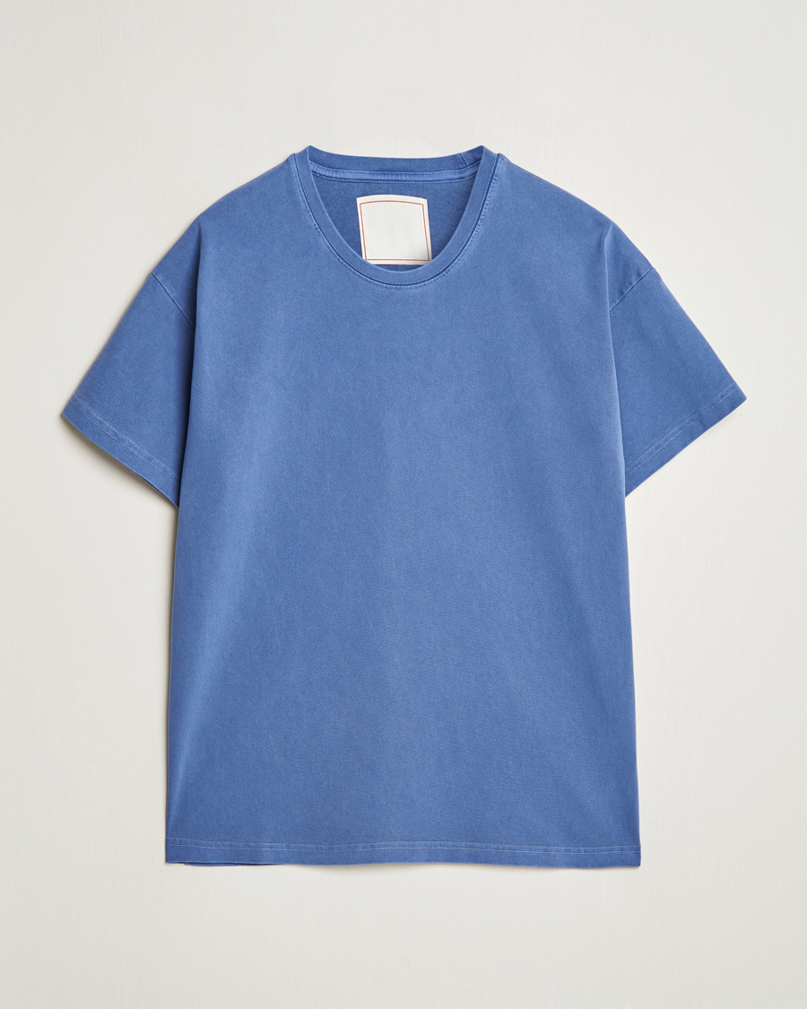 Herren | T-Shirts | Jeanerica | Ruben Crew Neck T-Shirt Washed Adriatic Blue