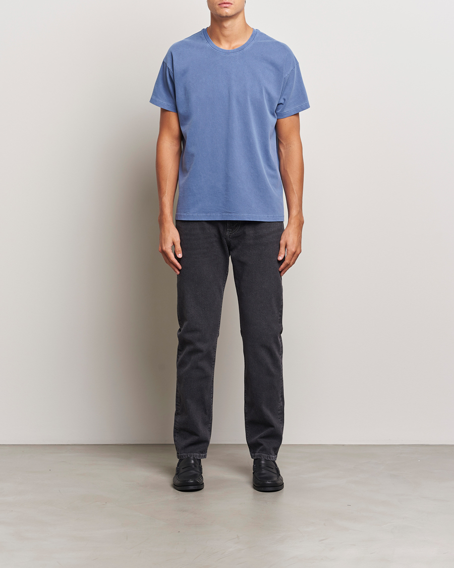 Herren | T-Shirts | Jeanerica | Ruben Crew Neck T-Shirt Washed Adriatic Blue