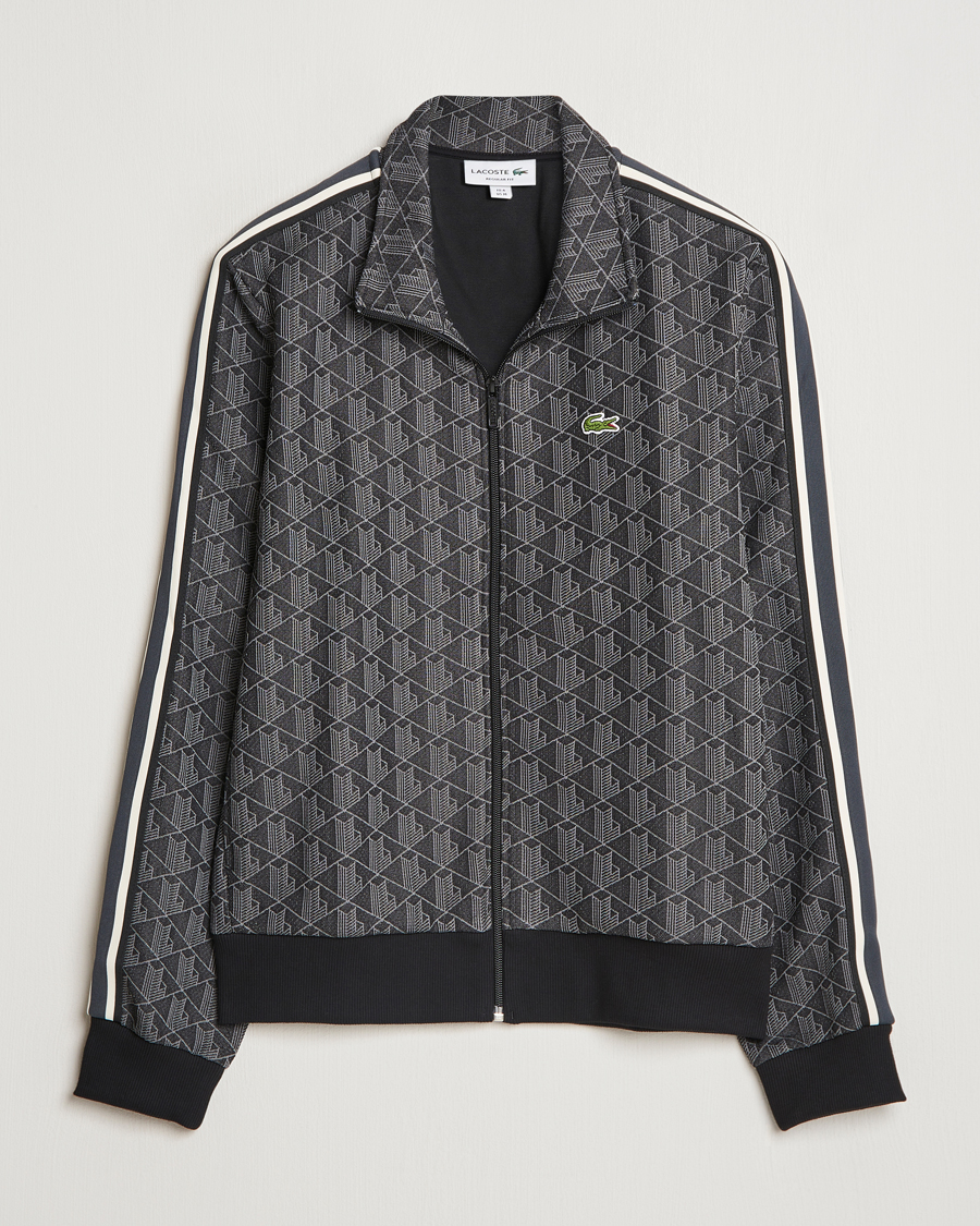 Herren | Pullover | Lacoste | Monogram Track Jacket Black/Graphite