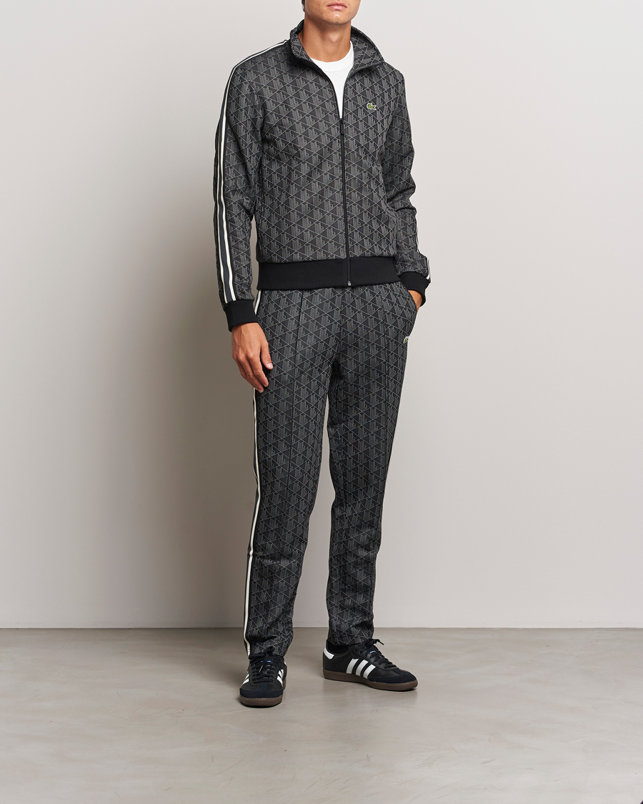 Herren | Pullover | Lacoste | Monogram Track Jacket Black/Graphite