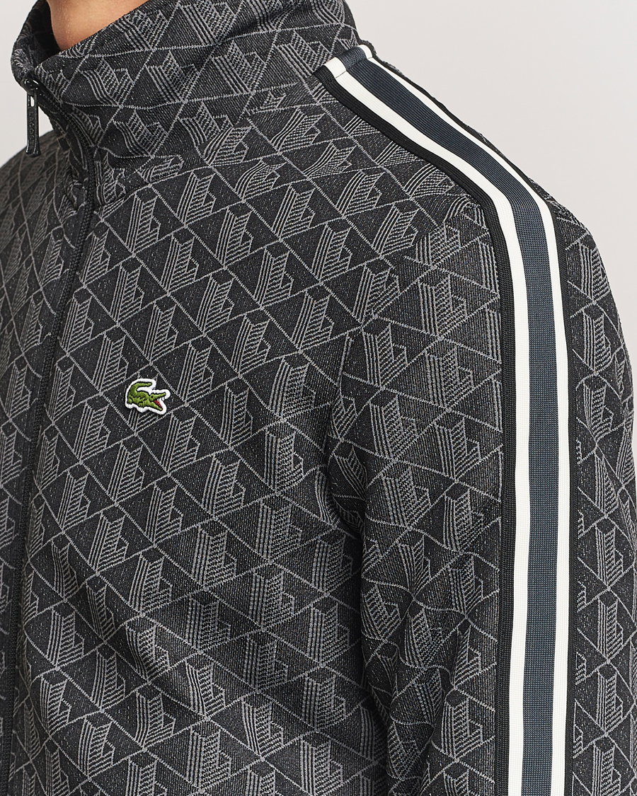 Herren | Pullover | Lacoste | Monogram Track Jacket Black/Graphite
