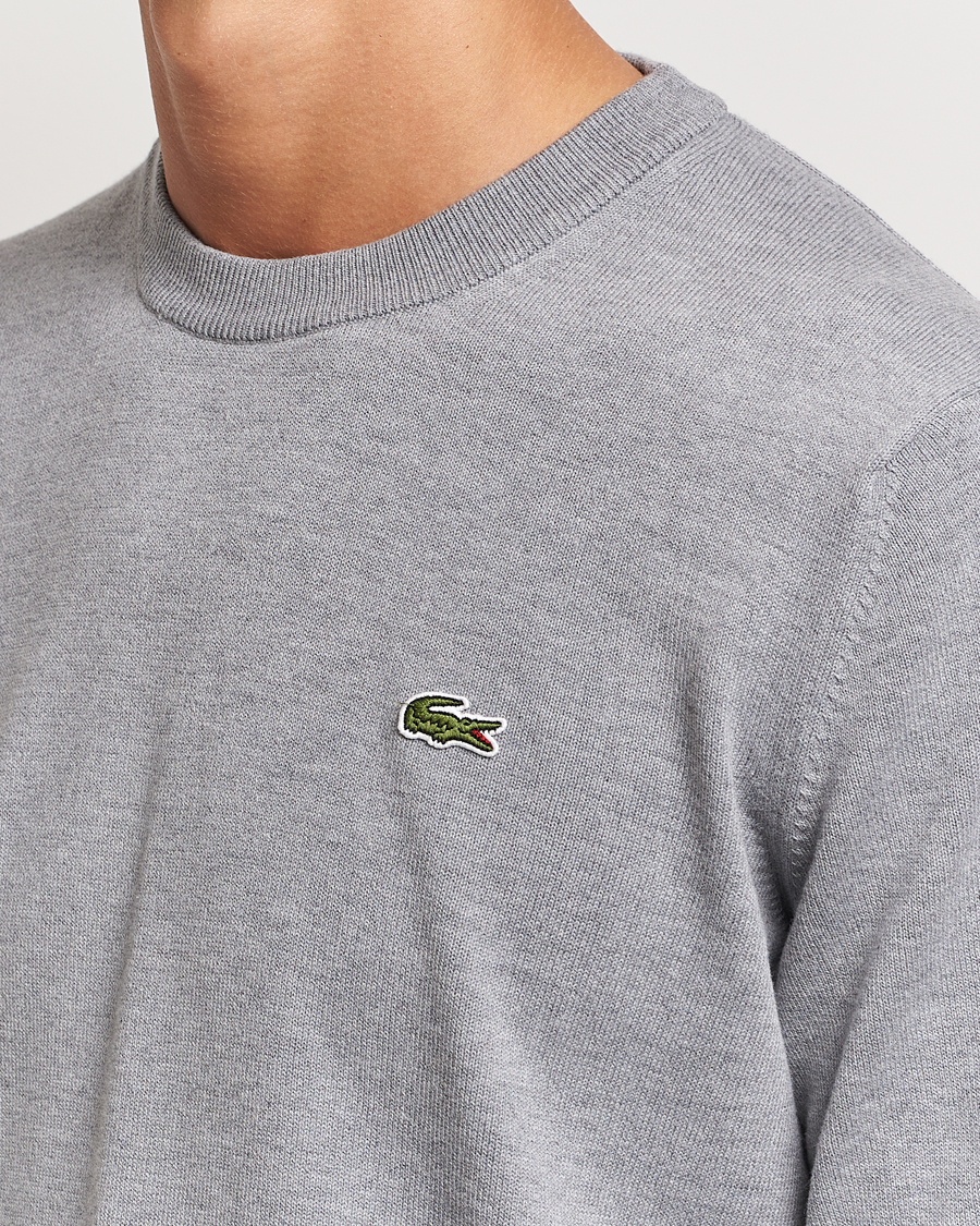Herren | Pullover | Lacoste | Cotton Knitted Sweater Silver Chine