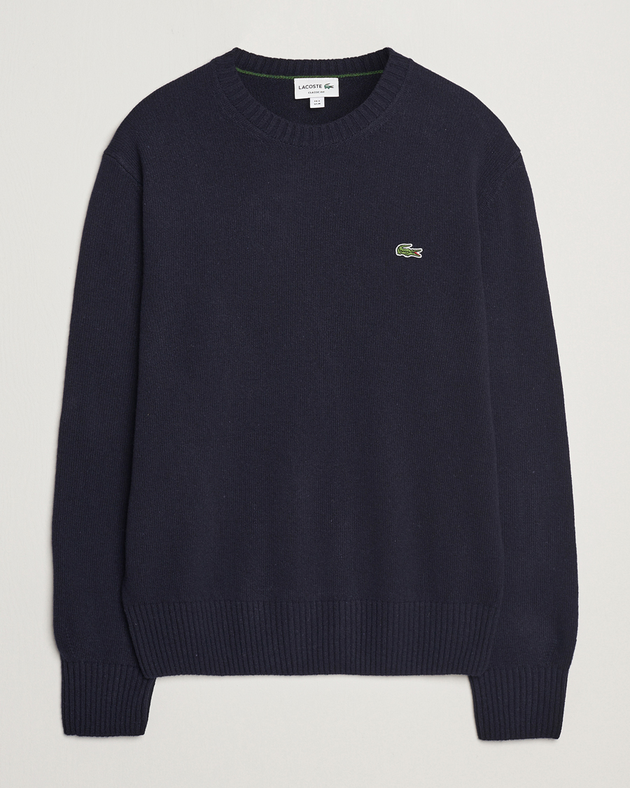 Herren | Pullover | Lacoste | Carded Wool Crew Neck Navy
