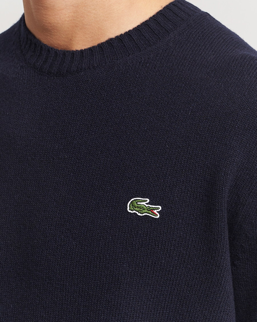Herren | Pullover | Lacoste | Carded Wool Crew Neck Navy