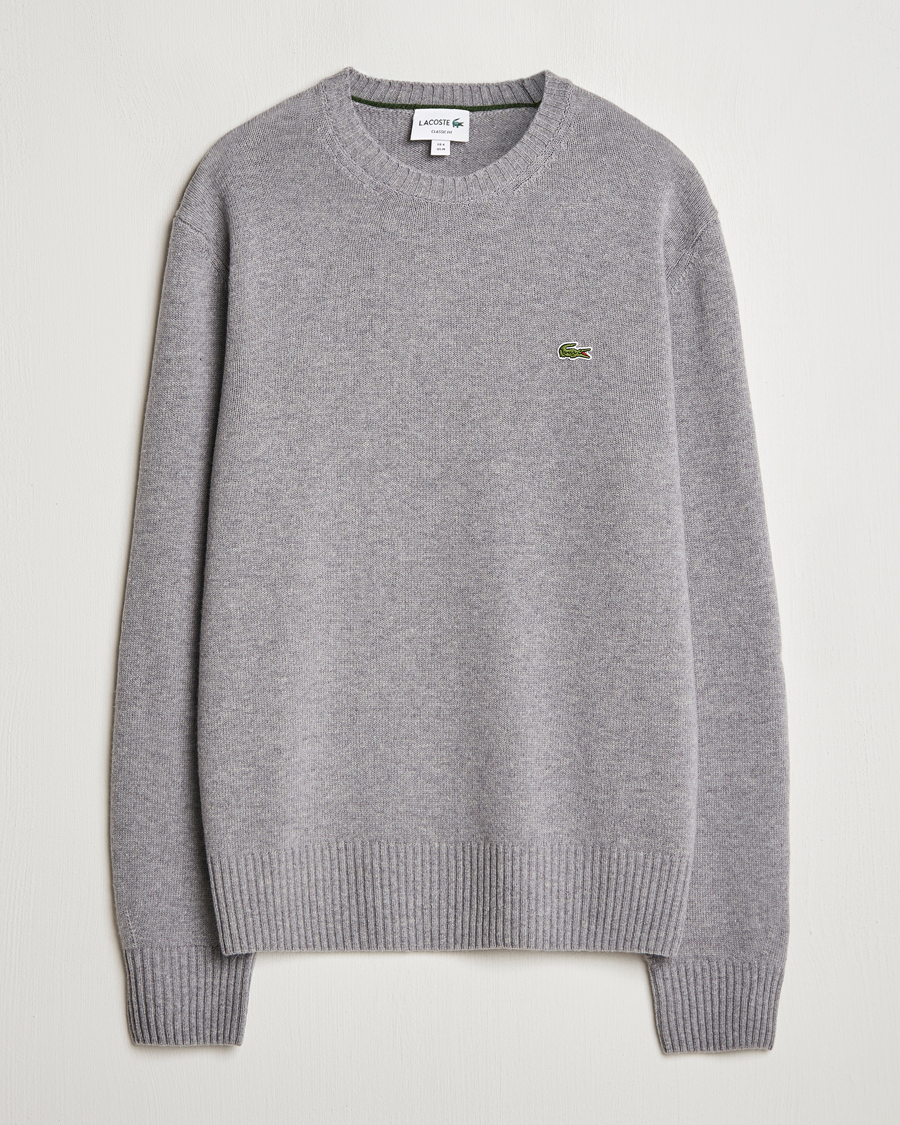 Herren | Pullover | Lacoste | Carded Wool Crew Neck Silver Chine