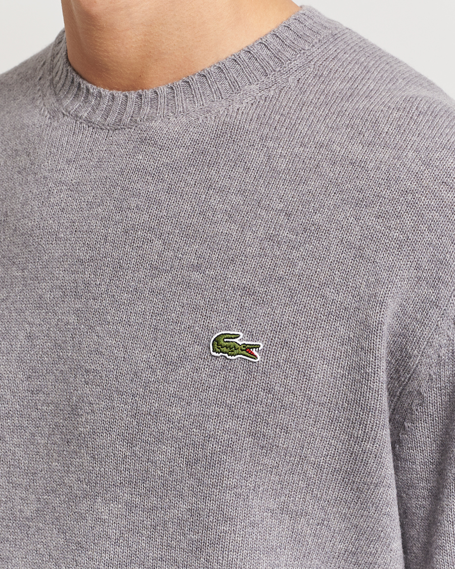 Herren | Pullover | Lacoste | Carded Wool Crew Neck Silver Chine