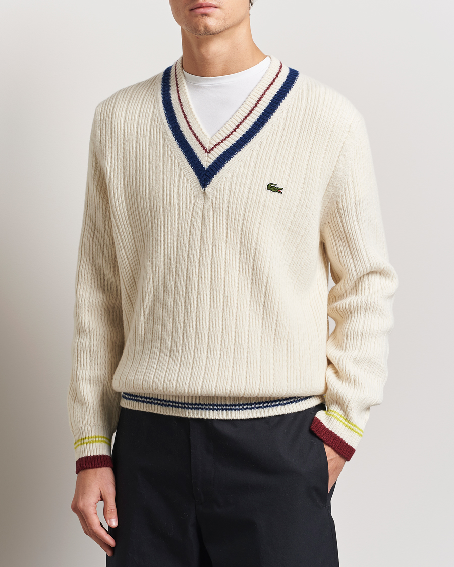 Herren | Pullover | Lacoste | Retro Tennis Wool V-Neck Lapland
