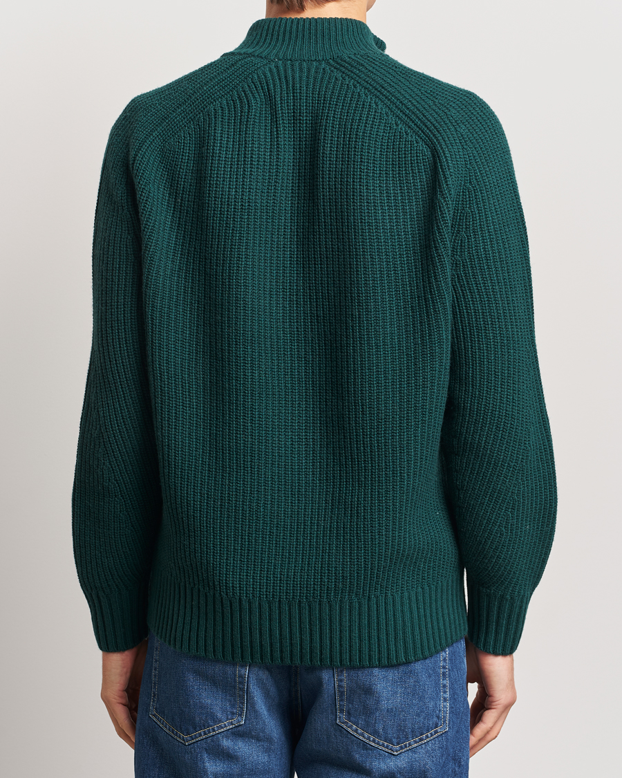 Herren | Pullover | Lacoste | Heavy Knitted Wool Half Zip Sinople