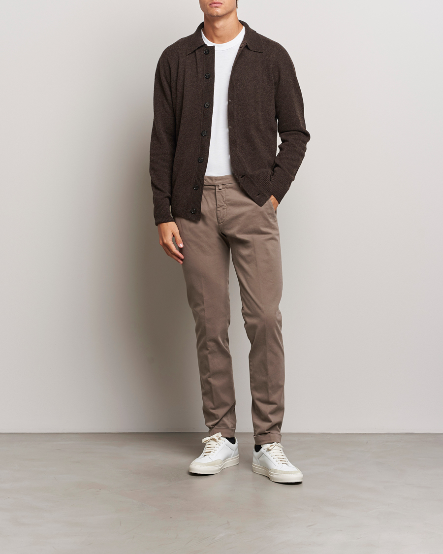 Herren | Hosen | Briglia 1949 | Slim Fit Cotton Stretch Chino Taupe