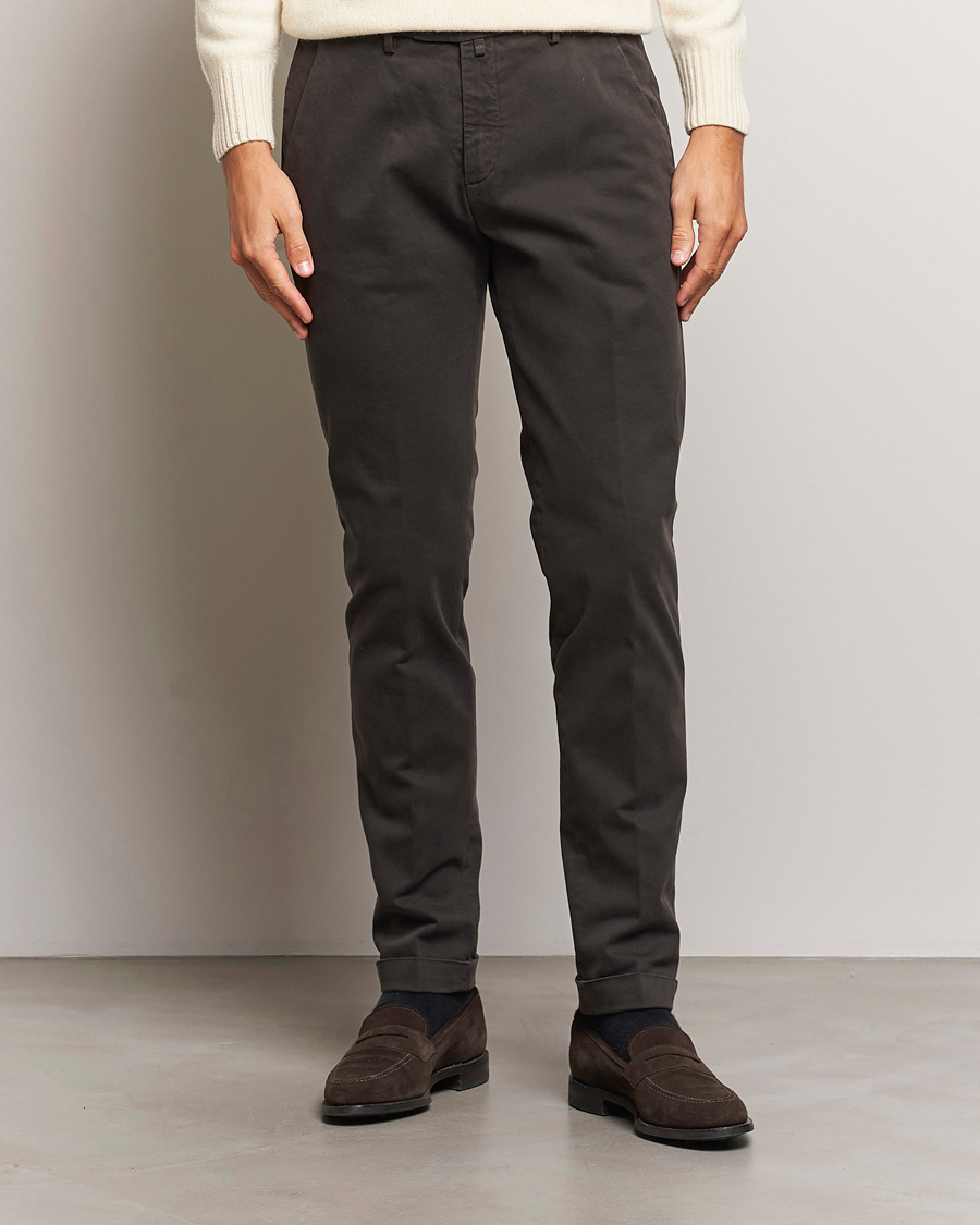 Herren | Hosen | Briglia 1949 | Slim Fit Cotton Stretch Chino Dark Brown