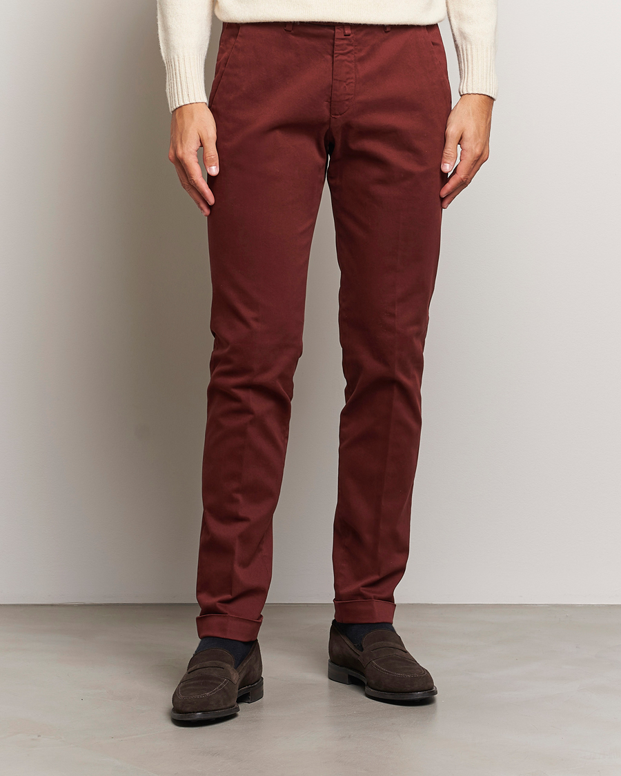 Herren | Hosen | Briglia 1949 | Slim Fit Cotton Stretch Chino Wine