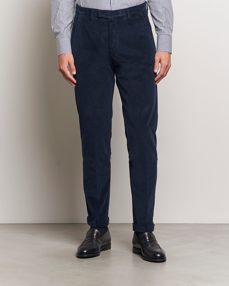 Herren | Hosen | Briglia 1949 | Slim Fit Corduroy Trousers Navy