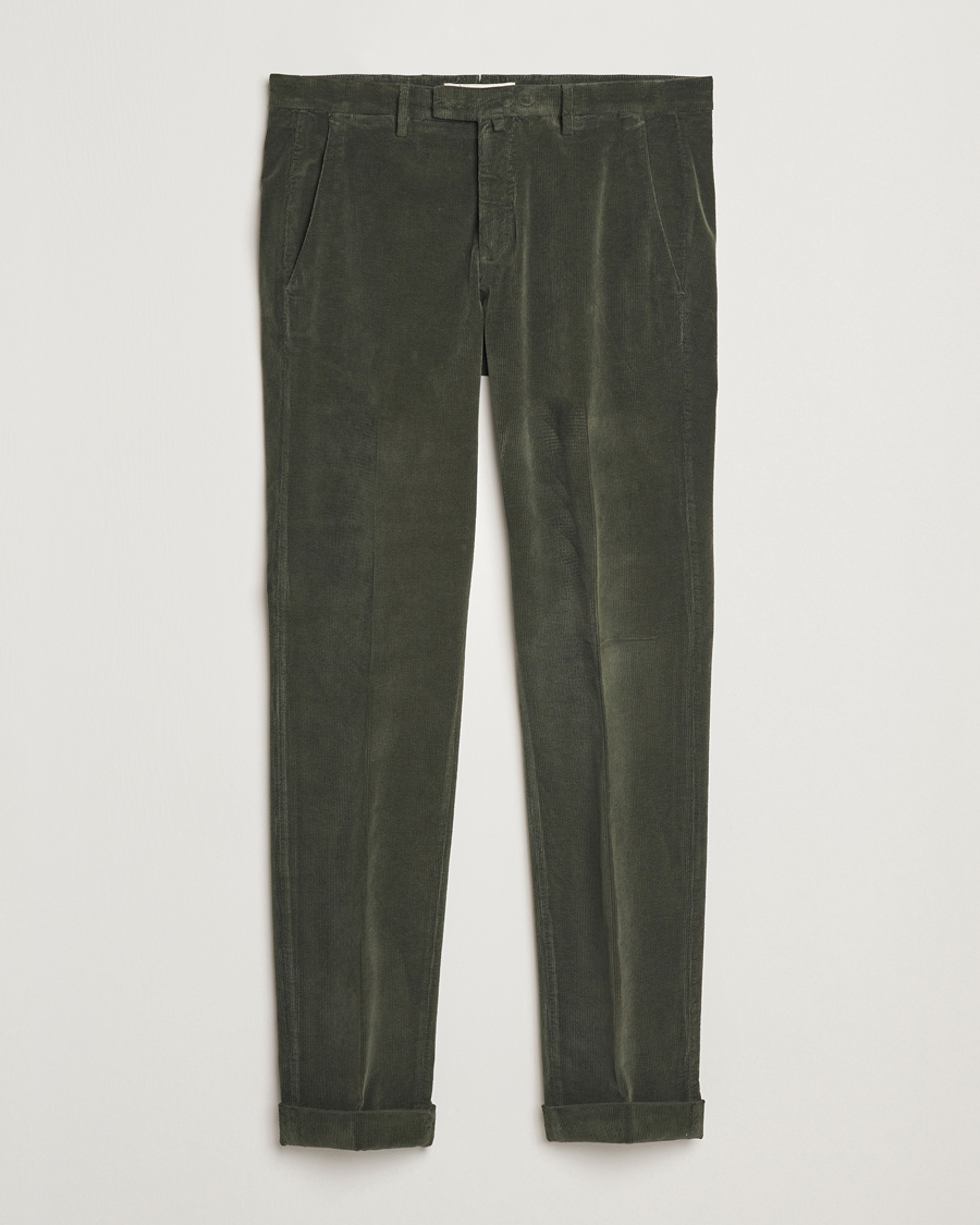 Herren | Hosen | Briglia 1949 | Slim Fit Corduroy Trousers Dark Green