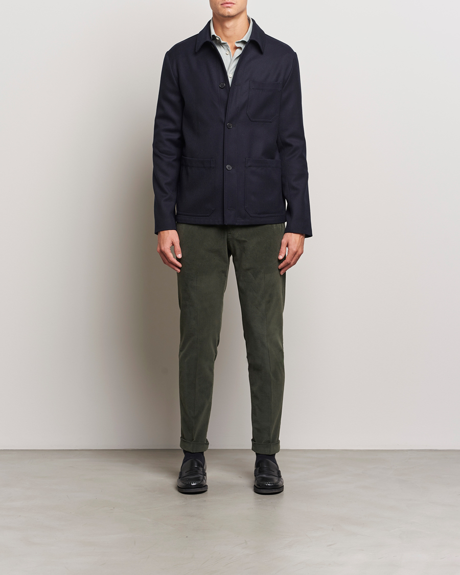 Herren | Hosen | Briglia 1949 | Slim Fit Corduroy Trousers Dark Green