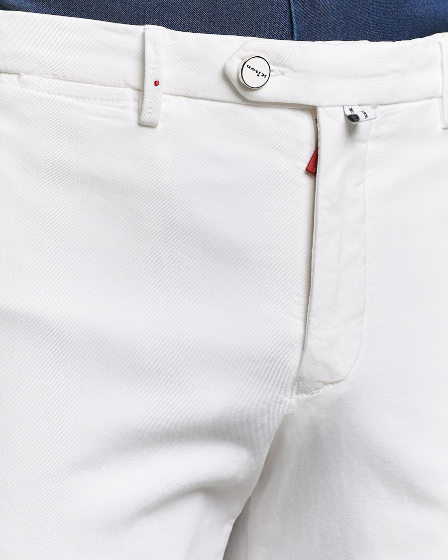 Herren | Hosen | Kiton | Cotton Stretch Trousers Optic White