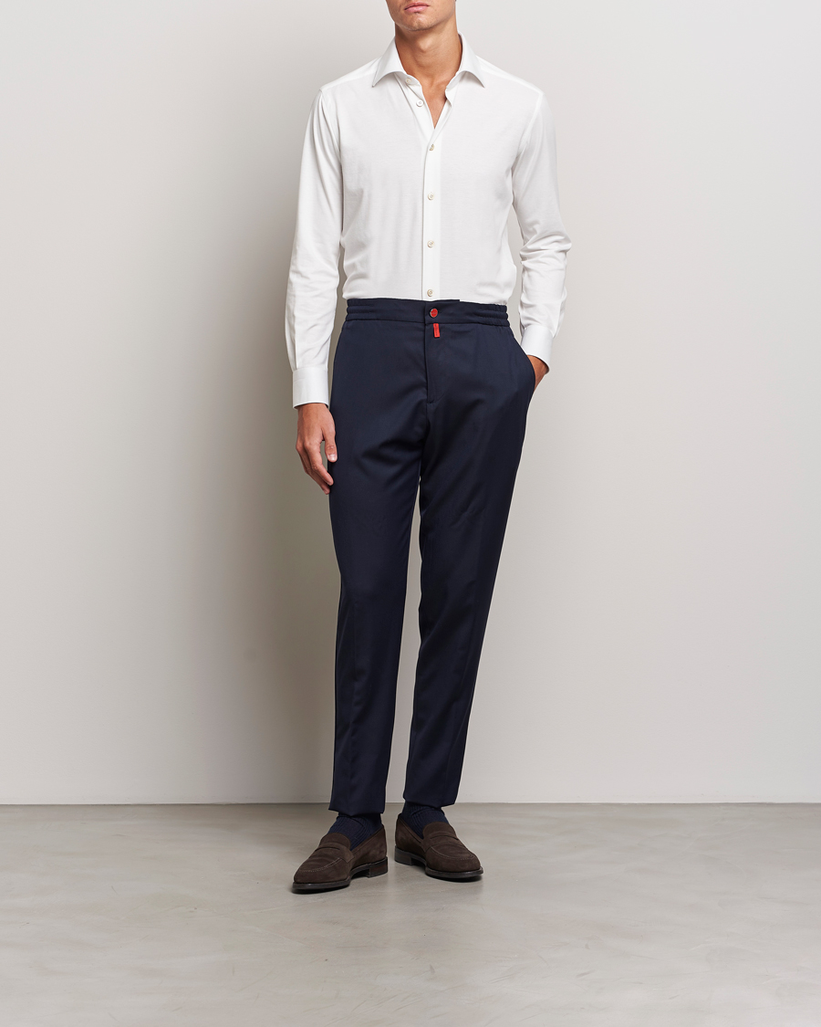 Herren | Hemden | Kiton | Cotton Jersey Shirt White