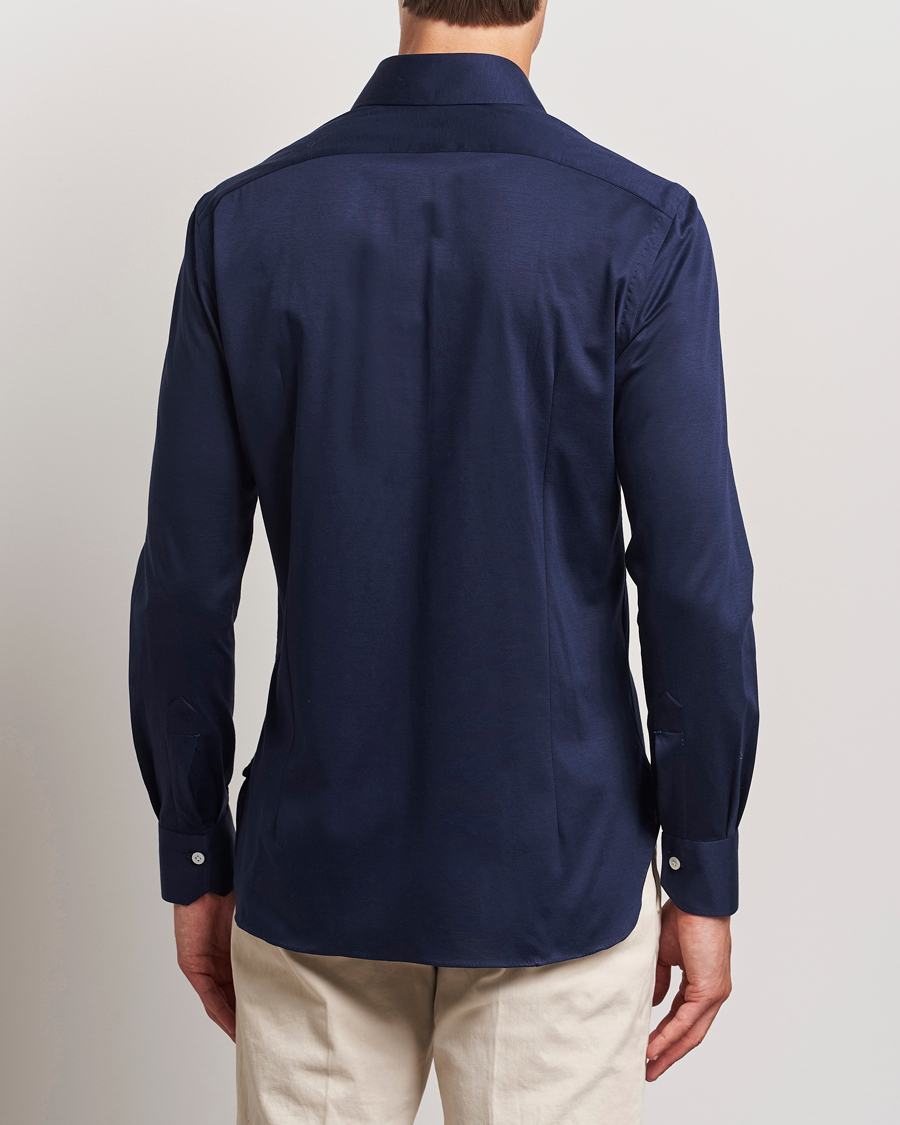 Herren | Hemden | Kiton | Cotton Jersey Shirt Navy