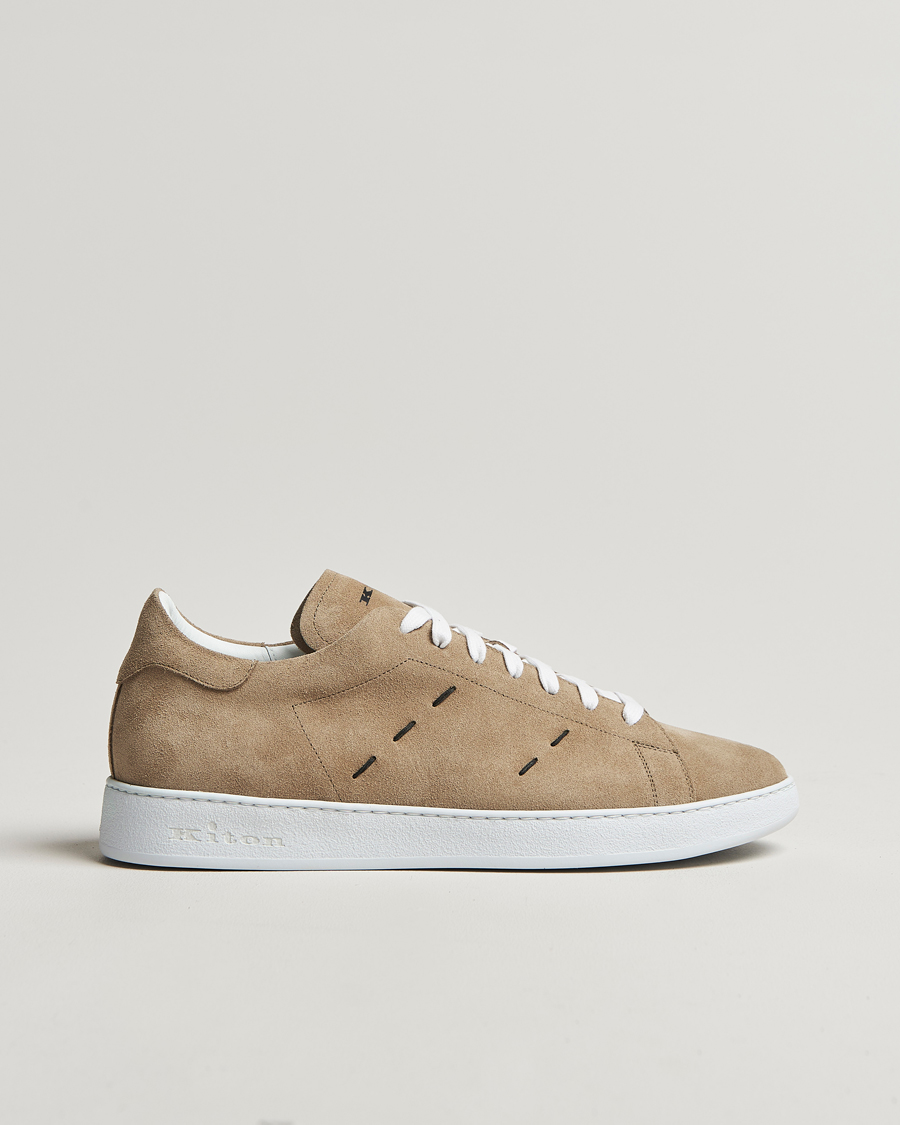 Herren | Kiton Plain Sneakers Beige Suede | Kiton | Plain Sneakers Beige Suede