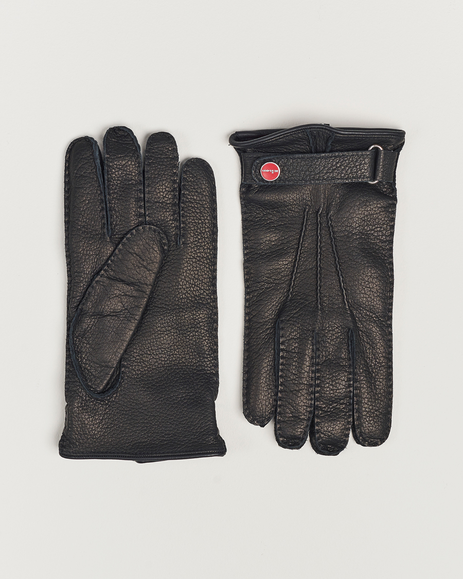 Herren | Kiton Grain Leather Gloves Black | Kiton | Grain Leather Gloves Black