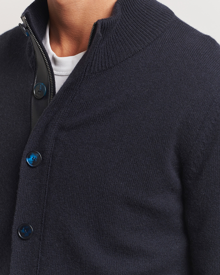Herren | Pullover | Brioni | Cashmere Cardigan Jacket Navy