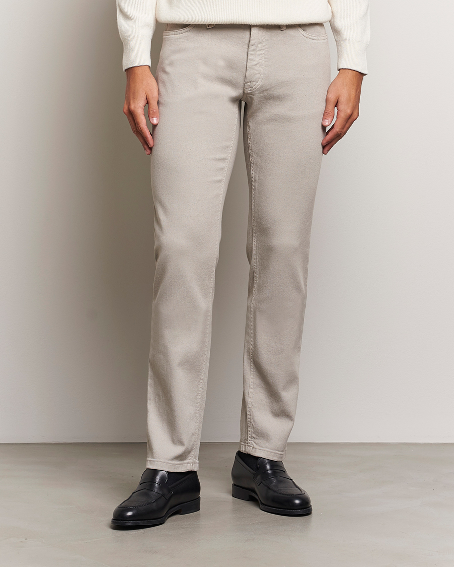 Herren | Hosen | Brioni | Slim Fit 5-Pocket Cotton Pants Light Beige