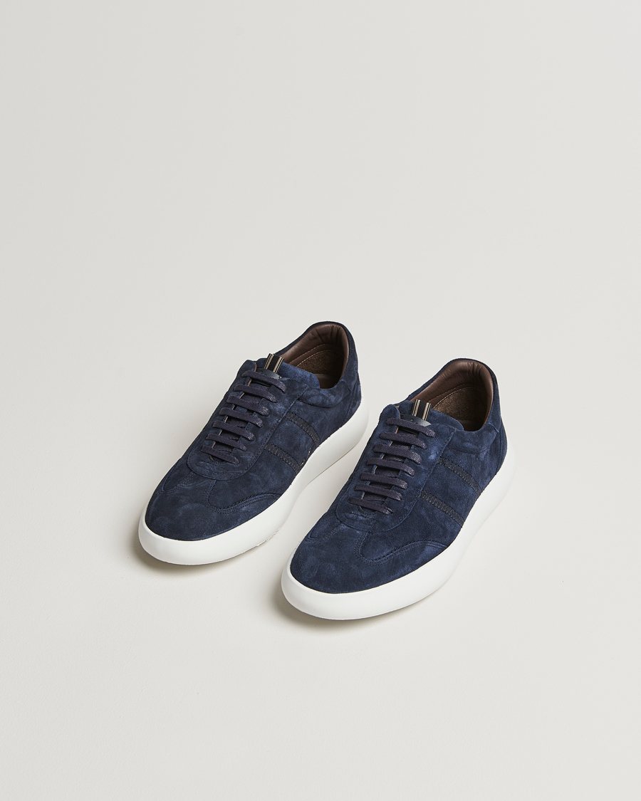 Herren | Brioni Cassetta Sneakers Navy Suede | Brioni | Cassetta Sneakers Navy Suede