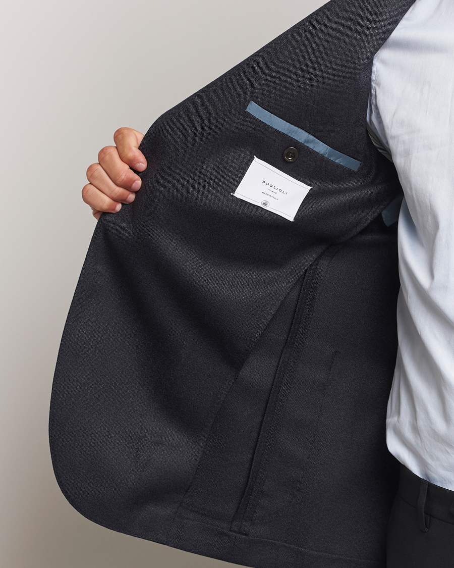 Herren | Sakkos | Boglioli | K Jacket Wool Hopsack Blazer Charcoal