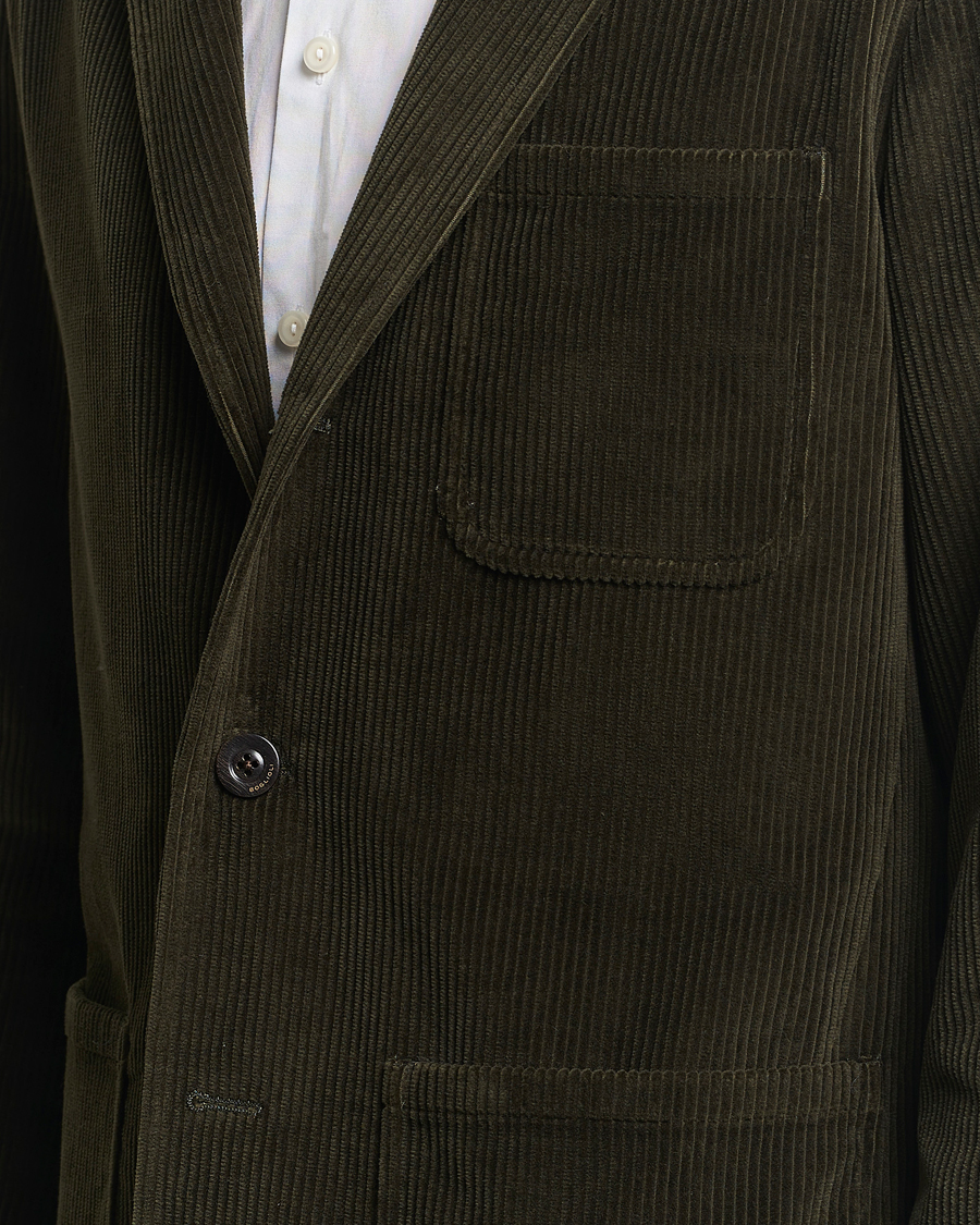 Herren | Sakkos | Boglioli | Wale Corduroy Painter Jacket Dark Green