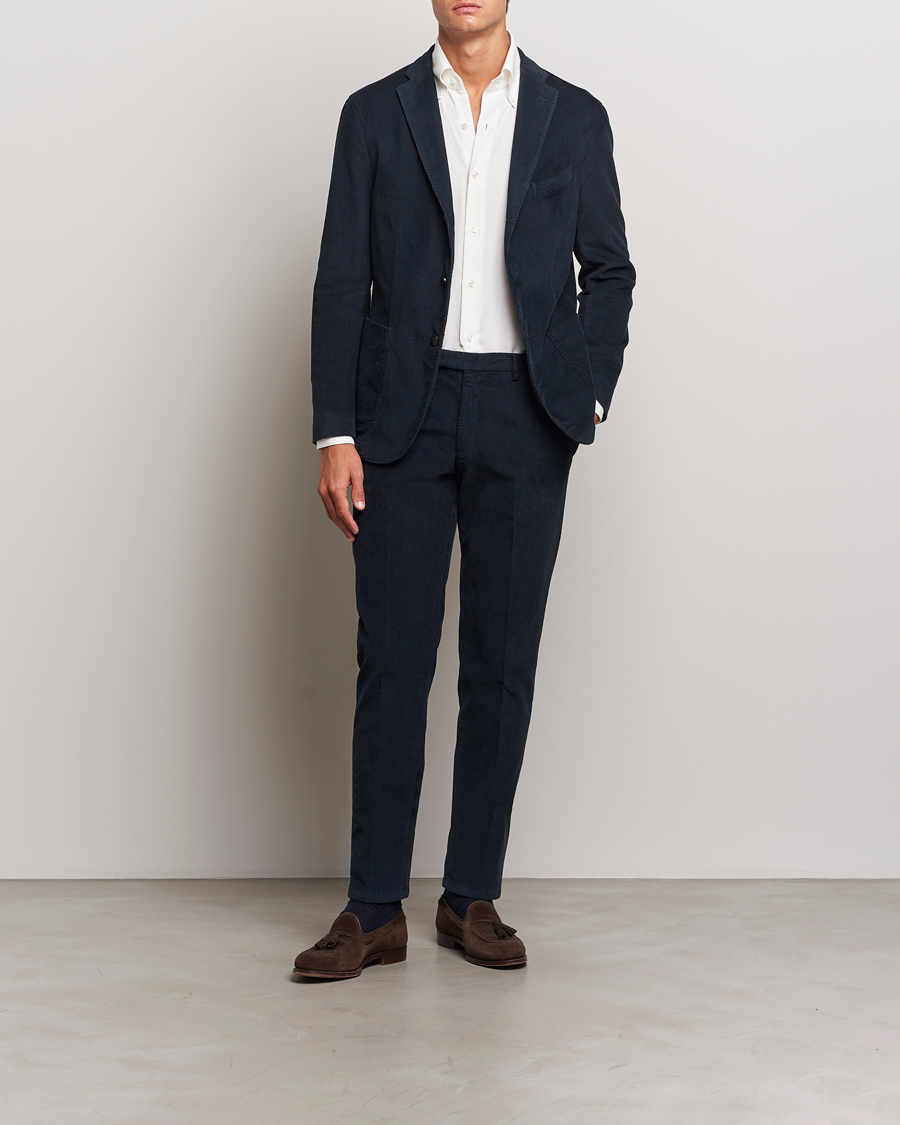 Herren | Anzüge | Boglioli | K Jacket Baby Corduroy Suit Navy