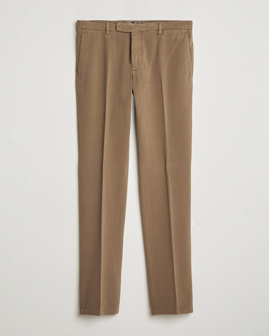 Herren | Hosen | Boglioli | Cotton Twill Trousers Brown