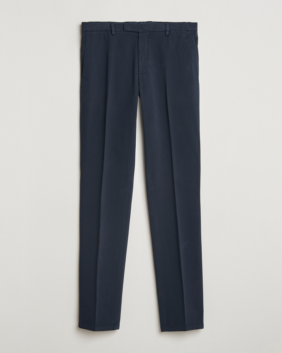 Herren | Hosen | Boglioli | Cotton Twill Trousers Navy