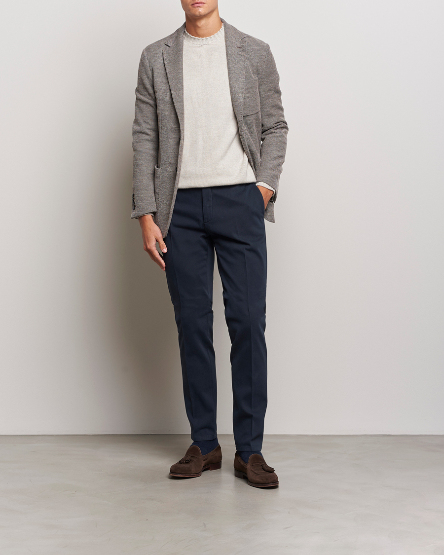 Herren | Hosen | Boglioli | Cotton Twill Trousers Navy