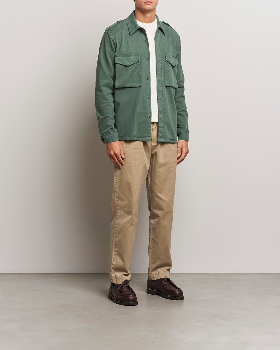 Herren | Jacken | Aspesi | Twill Cotton Shirt Jacket Green
