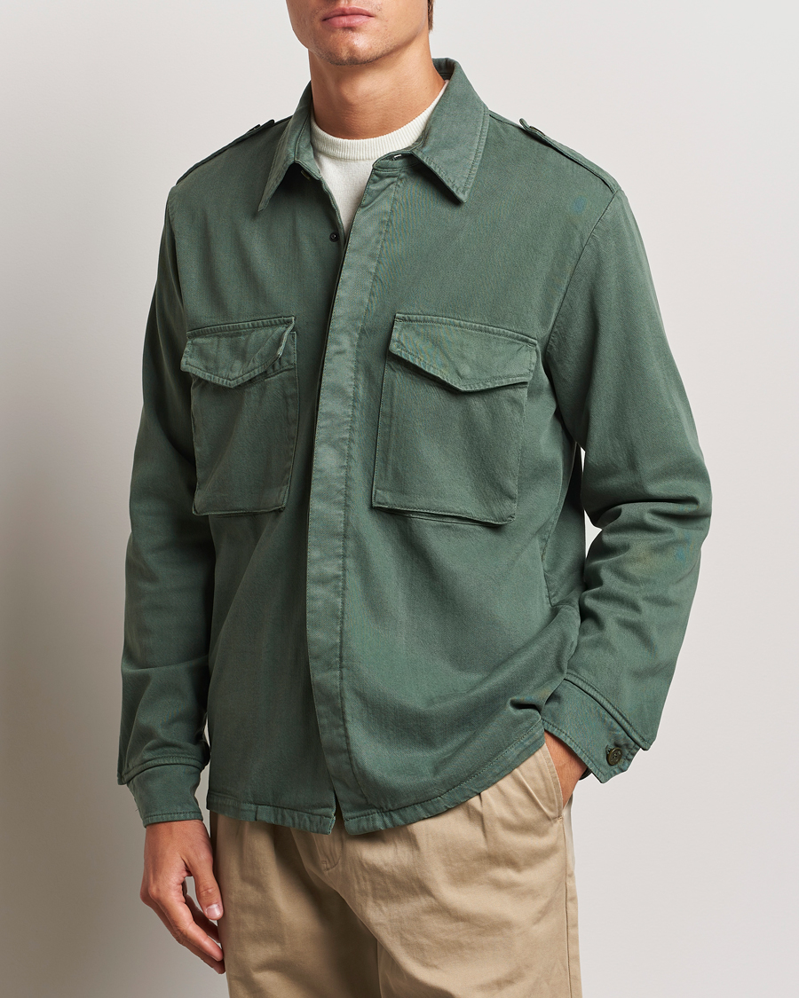Herren | Jacken | Aspesi | Twill Cotton Shirt Jacket Green